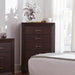 Kauffman 5-drawer Chest Dark Cocoa - Home Discount Furniture - NJ-linden
