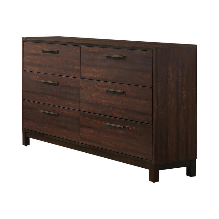 Edmonton 6-drawer Dresser Rustic Tobacco - Home Discount Furniture - NJ-linden