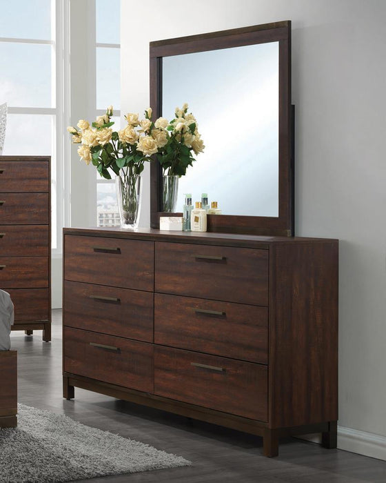 Edmonton Dresser Mirror Rustic Tobacco - Home Discount Furniture - NJ-linden