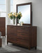 Edmonton Dresser Mirror Rustic Tobacco - Home Discount Furniture - NJ-linden