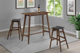Finnick Tapered Legs Bar Stools Dark Grey and Walnut (Set of 2) - Home Discount Furniture - NJ-linden