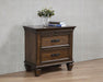 Franco 2-drawer Nightstand with Pull Out Tray Burnished Oak - Home Discount Furniture - NJ-linden