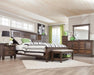 Franco Eastern King Panel Bed Burnished Oak - Home Discount Furniture - NJ-linden