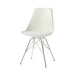 Juniper Armless Dining Chairs White and Chrome (Set of 2) - Home Discount Furniture - NJ-linden