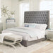 Camille Tall Tufted Eastern King Bed Grey - Home Discount Furniture - NJ-linden