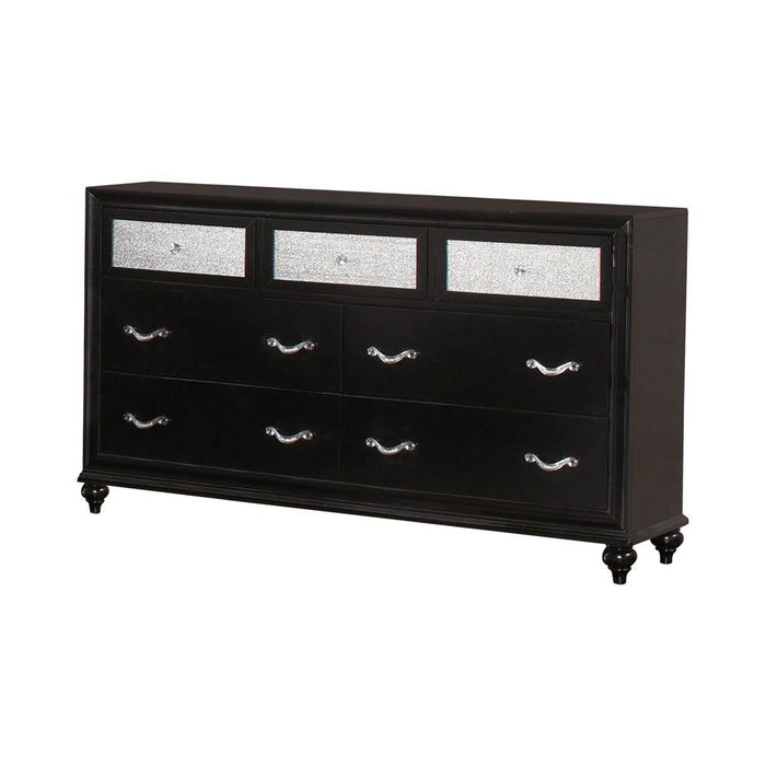 Barzini 7-drawer Rectangular Dresser Black - Home Discount Furniture - NJ-linden