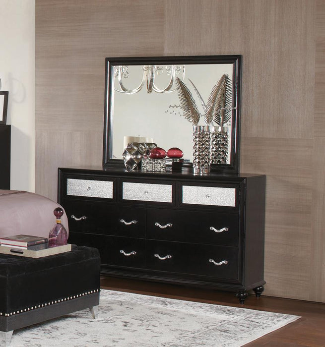 Barzini Rectangular Dresser Mirror Black - Home Discount Furniture - NJ-linden