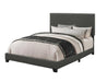 Boyd Queen Upholstered Bed with Nailhead Trim Charcoal - Home Discount Furniture - NJ-linden
