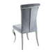 Betty Upholstered Side Chairs Grey and Chrome (Set of 4) - Home Discount Furniture - NJ-linden