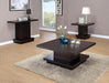 Reston Pedestal Square Coffee Table Cappuccino - Home Discount Furniture - NJ-linden