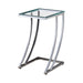 Cayden Rectangular Top Accent Table Chrome and Clear - Home Discount Furniture - NJ-linden