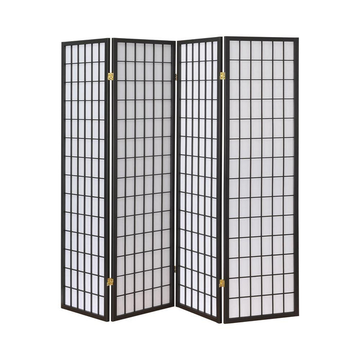 Roberto 4-panel Folding Screen Dark Grey and White - Home Discount Furniture - NJ-linden