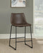 Michelle Armless Counter Height Stools Two-tone Brown and Black (Set of 2) - Home Discount Furniture - NJ-linden