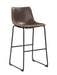 Michelle Armless Bar Stools Two-tone Brown and Black (Set of 2) - Home Discount Furniture - NJ-linden