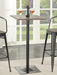 Cavalier Square Bar Table Dark Elm and Matte Black - Home Discount Furniture - NJ-linden