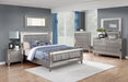 Leighton Queen Panel Bed with Mirrored Accents Mercury Metallic - Home Discount Furniture - NJ-linden