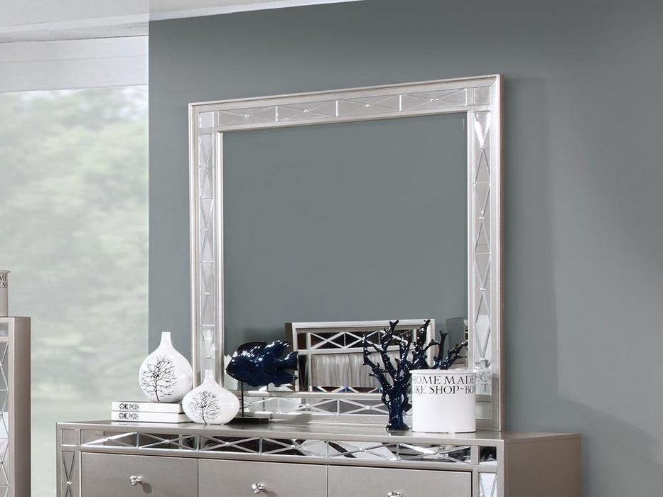 Leighton Beveled Dresser Mirror Metallic Mercury - Home Discount Furniture - NJ-linden