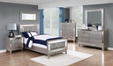 Leighton Twin Panel Bed with Mirrored Accents Mercury Metallic - Home Discount Furniture - NJ-linden
