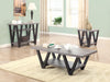 Stevens V-shaped End Table Black and Antique Grey - Home Discount Furniture - NJ-linden