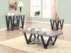 Stevens V-shaped Coffee Table Black and Antique Grey - Home Discount Furniture - NJ-linden
