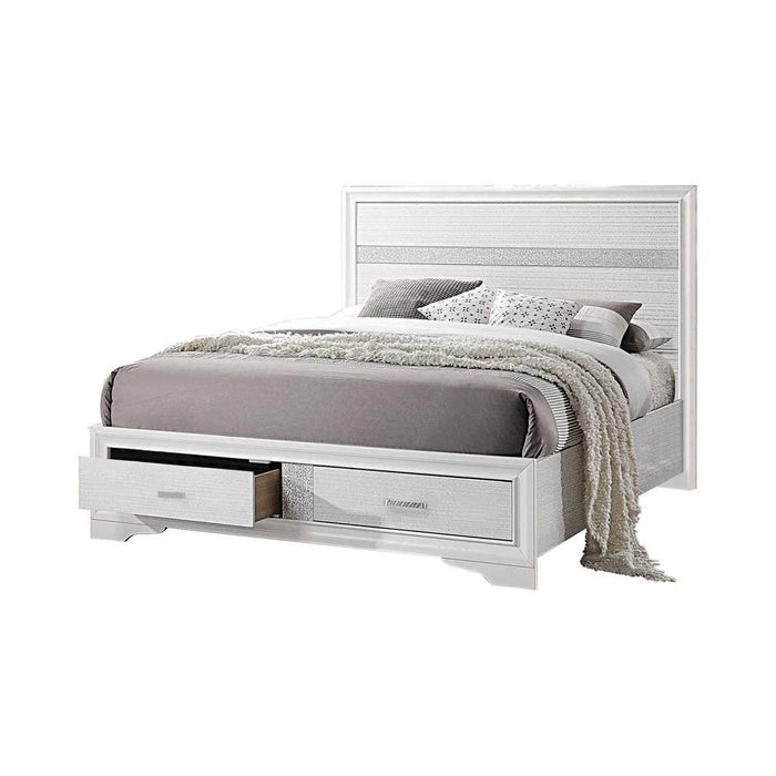 Miranda Queen 2-drawer Storage Bed White - Home Discount Furniture - NJ-linden