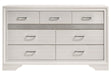 Miranda 7-drawer Dresser White and Rhinestone - Home Discount Furniture - NJ-linden