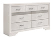Miranda 7-drawer Dresser White and Rhinestone - Home Discount Furniture - NJ-linden