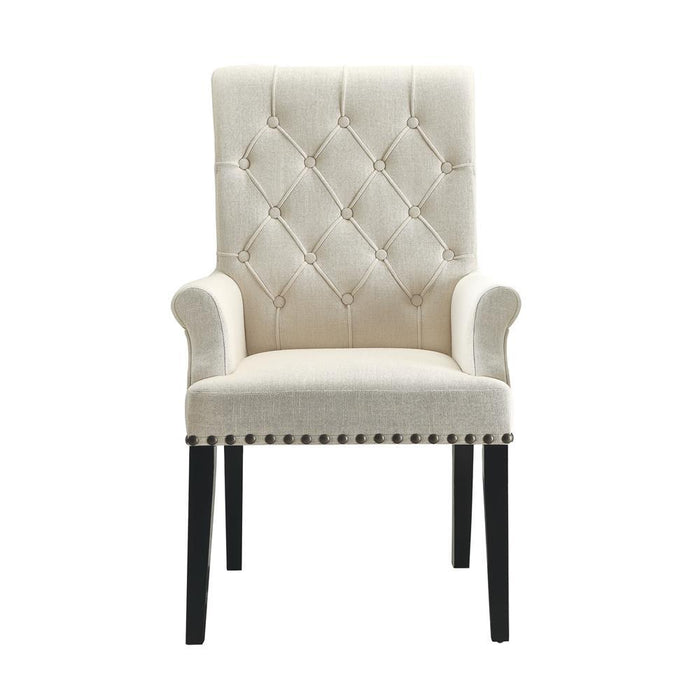 Alana Tufted Back Upholstered Arm Chair Beige - Home Discount Furniture - NJ-linden