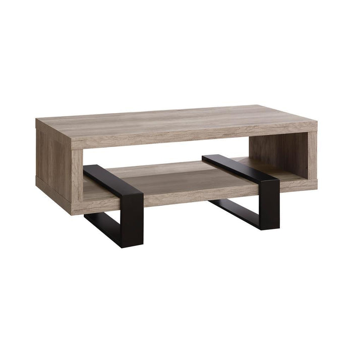 Dinard Coffee Table with Shelf Grey Driftwood - Home Discount Furniture - NJ-linden
