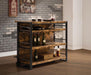 Renaldi Bar Unit with Stemware Rack Antique Nutmeg - Home Discount Furniture - NJ-linden
