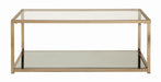 Cora Coffee Table with Mirror Shelf Chocolate Chrome - Home Discount Furniture - NJ-linden