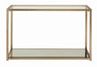 Cora Sofa Table with Mirror Shelf Chocolate Chrome - Home Discount Furniture - NJ-linden