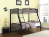 Meyers Twin Over Full Metal Bunk Bed Black and Gunmetal - Home Discount Furniture - NJ-linden