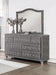 Deanna Button Tufted Dresser Mirror Grey - Home Discount Furniture - NJ-linden