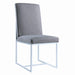 Mackinnon Upholstered Side Chairs Grey and Chrome (Set of 2) - Home Discount Furniture - NJ-linden