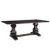 Parkins Double Pedestals Dining Table Rustic Espresso - Home Discount Furniture - NJ-linden