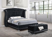 Barzini Eastern King Tufted Upholstered Bed Black - Home Discount Furniture - NJ-linden