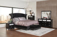 Barzini California King Tufted Upholstered Bed Black - Home Discount Furniture - NJ-linden