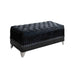 Barzini Tufted Rectangular Trunk with Nailhead Black - Home Discount Furniture - NJ-linden