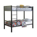 Meyers Twin Over Twin Metal Bunk Bed Black and Gunmetal - Home Discount Furniture - NJ-linden