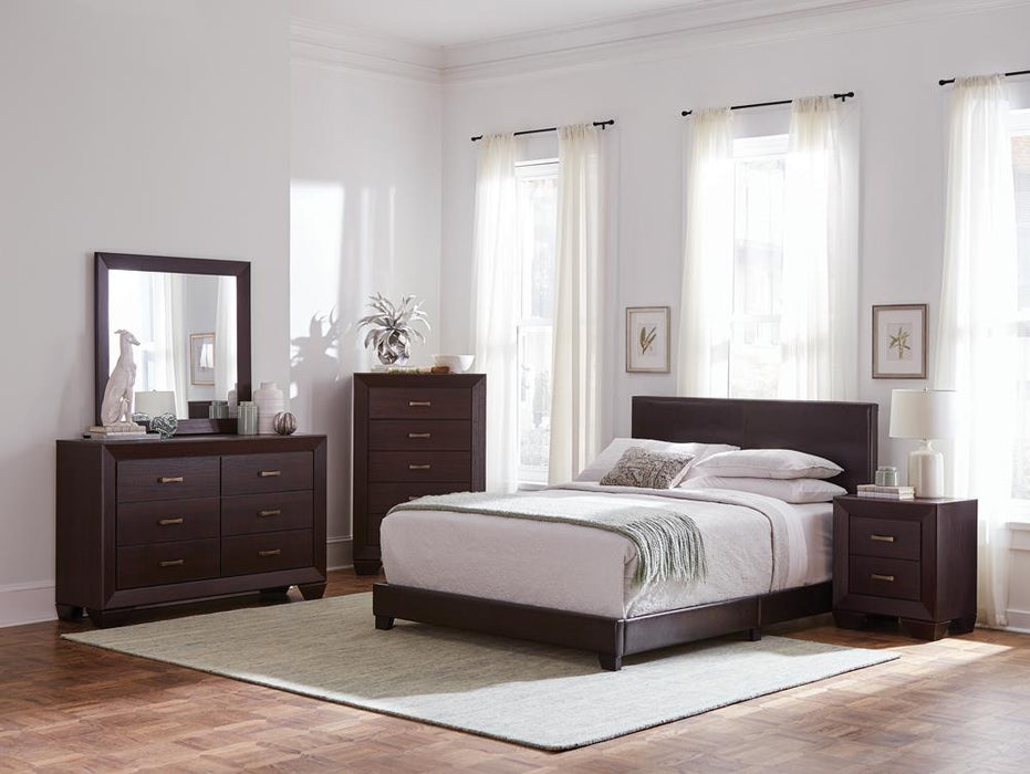 Dorian Upholstered California King Bed Brown - Home Discount Furniture - NJ-linden