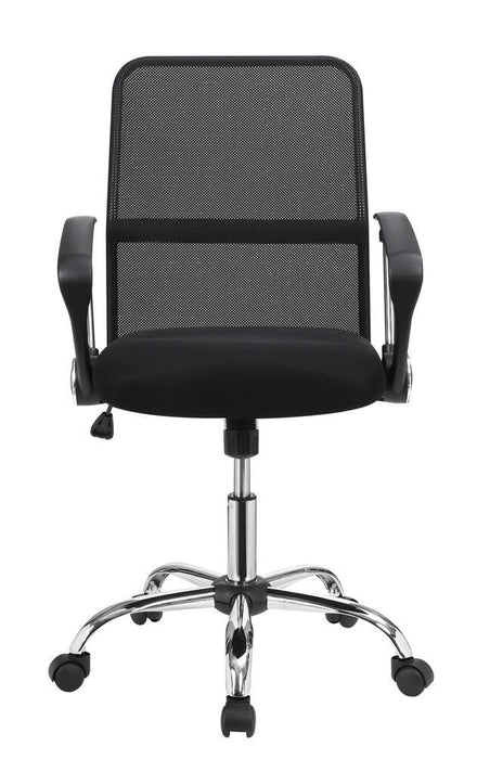 Gerta Office Chair with Mesh Backrest Black and Chrome - Home Discount Furniture - NJ-linden