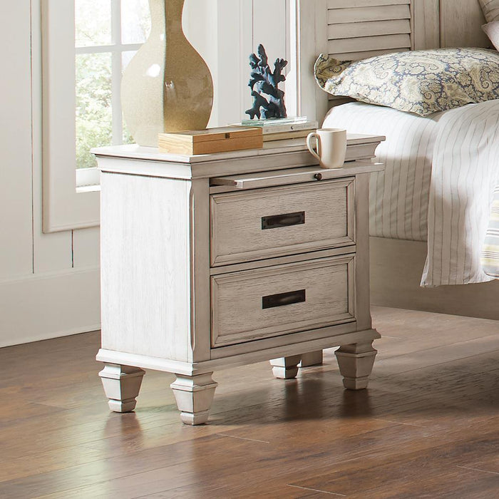 Franco 2-drawer Nightstand Antique White - Home Discount Furniture - NJ-linden