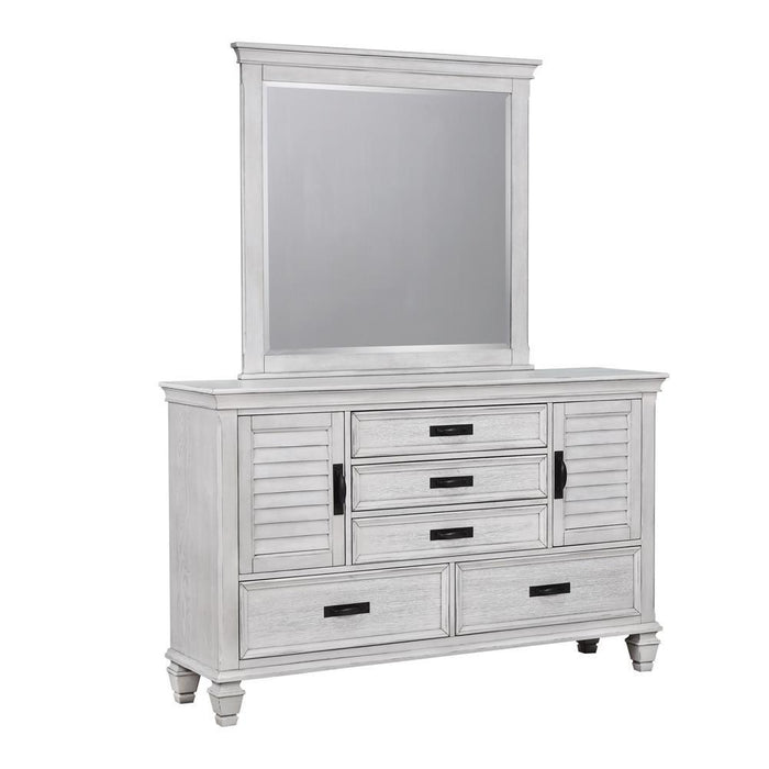 Franco Rectangular Dresser Mirror Antique White - Home Discount Furniture - NJ-linden