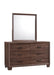 Brandon Framed Dresser Mirror Medium Warm Brown - Home Discount Furniture - NJ-linden