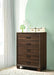 Brandon 5-drawer Chest Medium Warm Brown - Home Discount Furniture - NJ-linden