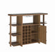 Evelio Bar Unit with Wine Bottle Storage Walnut - Home Discount Furniture - NJ-linden