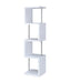 Baxter 4-shelf Bookcase White and Chrome - Home Discount Furniture - NJ-linden