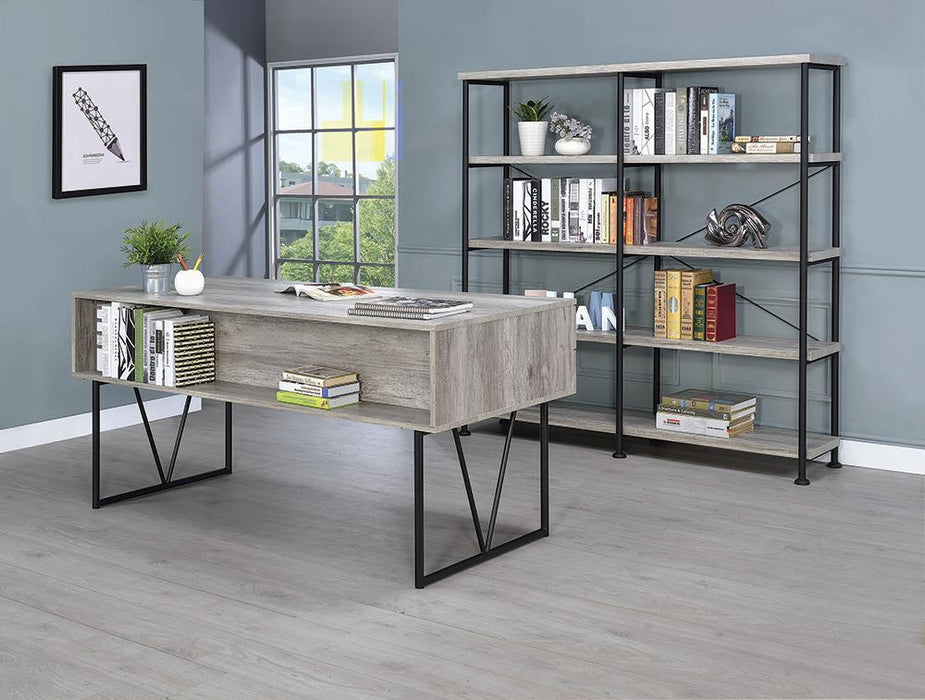 Analiese 4-drawer Writing Desk Grey Driftwood - Home Discount Furniture - NJ-linden