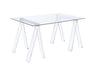 Amaturo Writing Desk with Glass Top Clear - Home Discount Furniture - NJ-linden